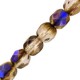 Czech Fire polished faceted glass beads 4mm Crystal azuro